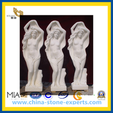 White Polished Honed Marble Stone Sculpture for Garden(YQG-CS1045)
