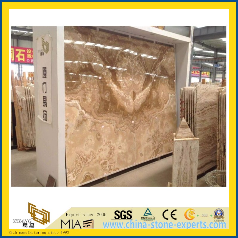China Low Price Yellow Onyx Slab for Walling, Flooring (YQW-OS1003)