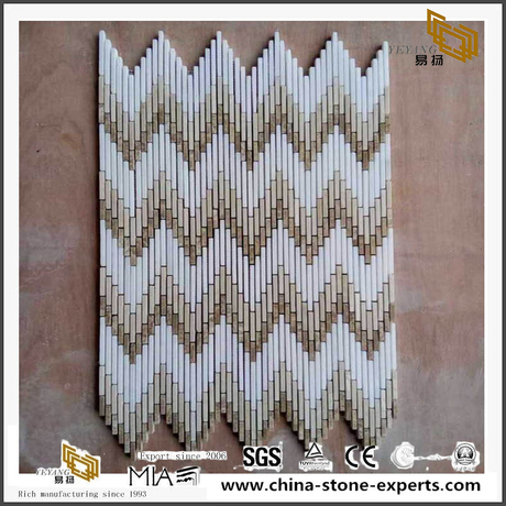 Long And Narrow Special Model Marble Mosaic Colorful Twall Tiles