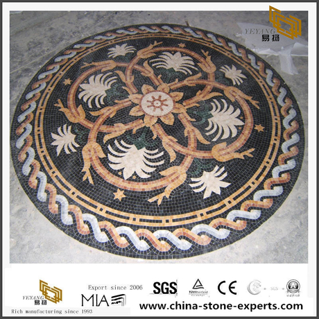 Mosaic Floor Tile Round Pattern Marble Mosaic Medallion For Floor Design