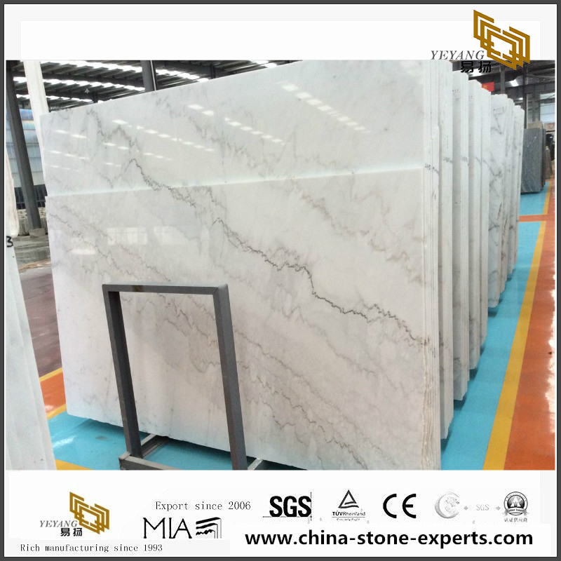 China Carrara White marble/ Guangxi White Marble for slab and tile