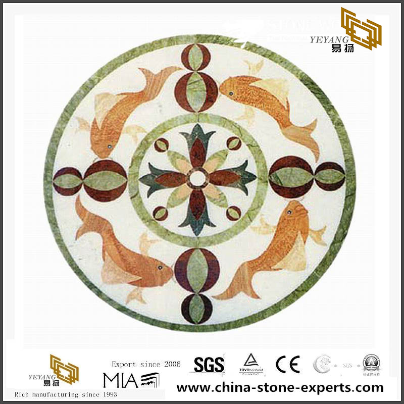 Marble Water Jet Medallion Marble Medallion Special Design
