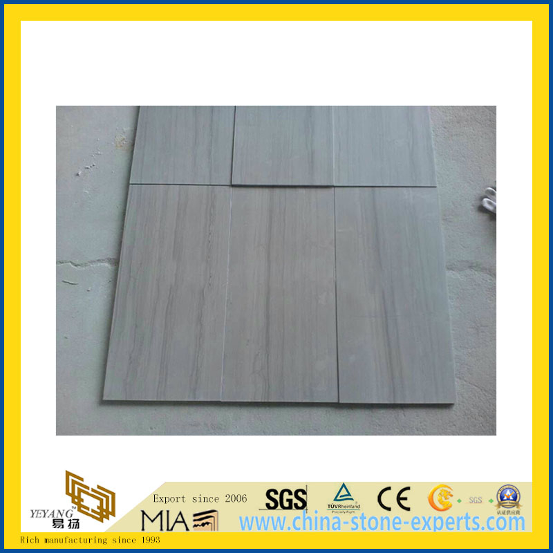 Natural Polished Athen Wood Marble Tile for Wall/Flooring (YQC)