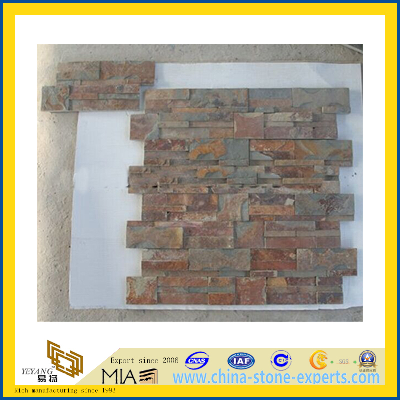Multicolor Slate Cultural Stone for Wall Cladding (YQA-S1024)