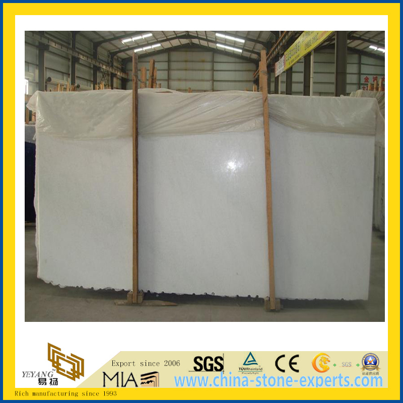 Polished Chinese Crystal White Marble Slab for Countertop/Vanity Top