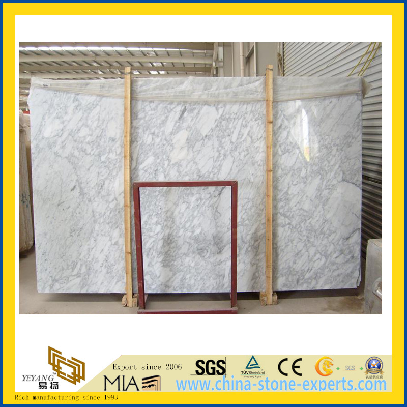Polished Venato Carrara White Marble Slab for Countertop/Vanitoy Top/Flooring