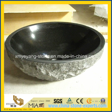 High Polished Shanxi Black Granite Stone Bowl Basin