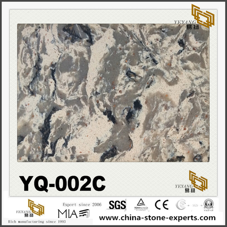 Luxury Quartz YQ-002C Granite Vein Quartz Slabs/Tiles Discount