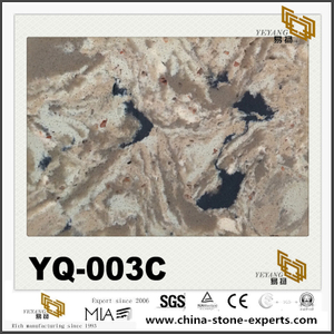 YQ-003C Brown Quartz Slabs For Quality Countertop