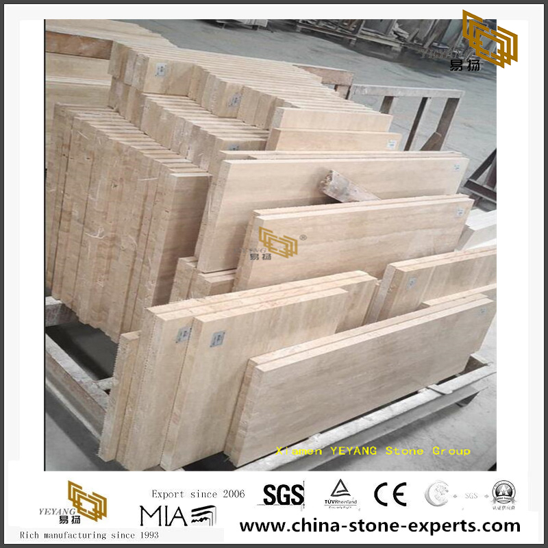 Rome Beige Sandstone Small Tiles for Floor And Outdoor Wall Project