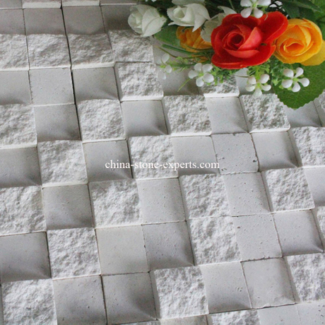 White Culture Stone Mosaic Tile for Decoration / Background Wall(YQZ-M1005)
