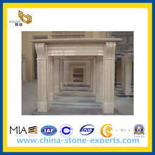 Beige Marble Fireplace for Indoor(YQG-CS1010)