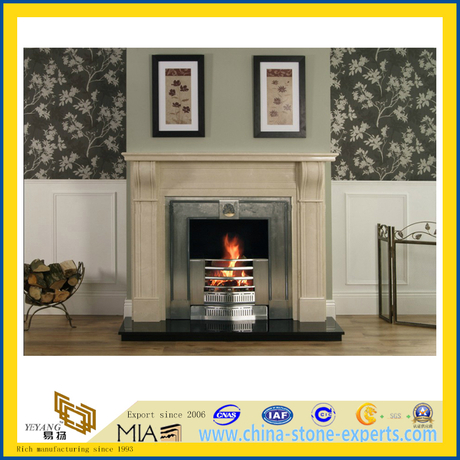 Carved Stone Fireplace for Indoor Decoration (YQA-F1003)