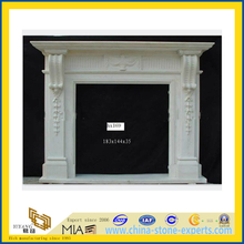 Modern Style Indoor White Granite Fireplace for Home(YQC)