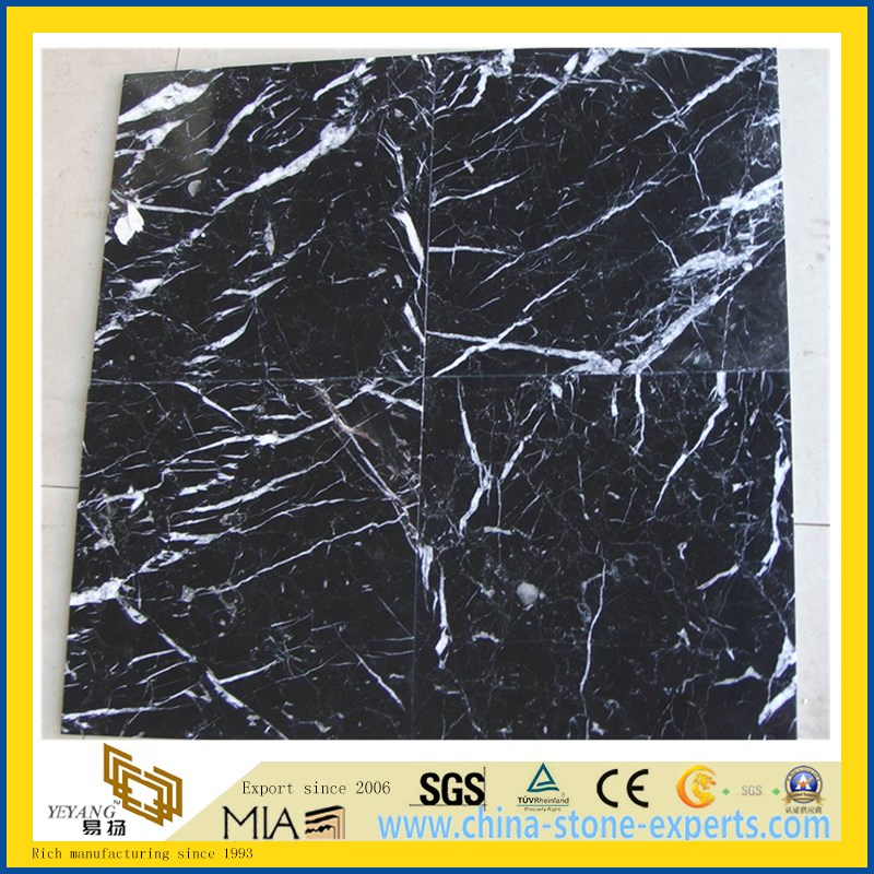 Black Neor Maqurina Marble Tile for Flooring Decoration