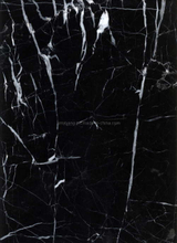Polished Nero Marquina Black Marble Stone Tile for Wall, Floor