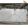 Grey thick lines calacatta white artificial stone quartz slabs factory outlet nt-304
