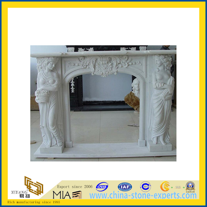Designed Natural Stone Fireplace Mantle for Decoration(YQC)
