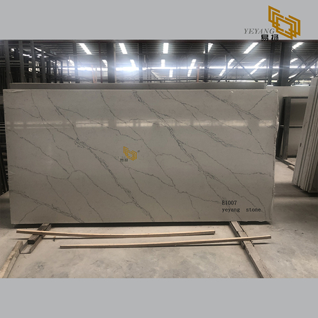 New style grey calacatta quartz stone tiles factory outlet - E1007