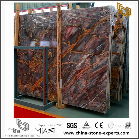Agate Red Marble for Kitchen Background（YQN-083002）