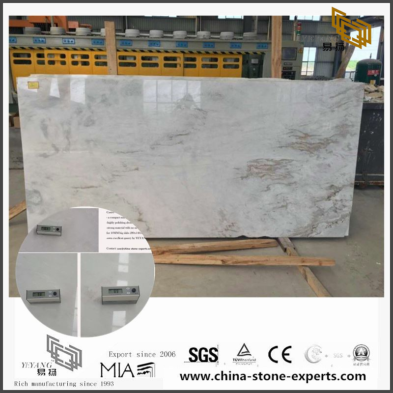New Polished White Arabescato Venato Marble for Kitchen Floor Tiles (YQW-MSA072501）