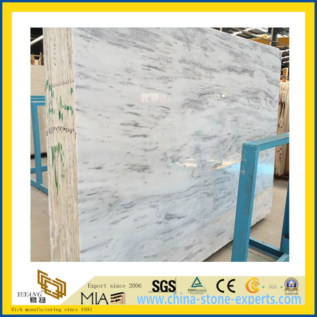 Polished Natural Stone New White Marble Slab for Countertop/Vanitytop (YQC)