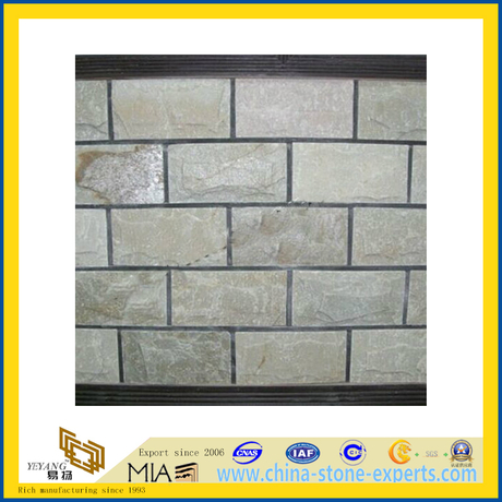Wood Yellow Quartzite for Wall Clading (YQA-S1075)