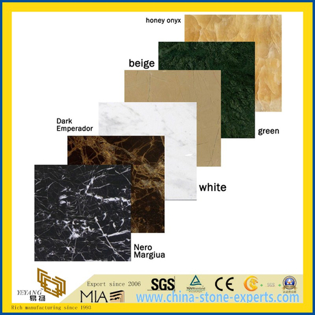 Natural White/Black/Green/Grey Polished Stone Marble for Flooring/Wall Tile